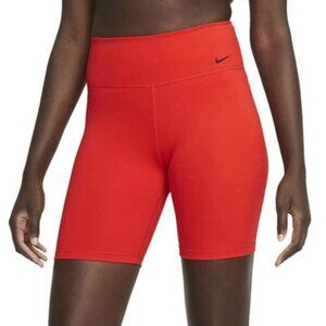 Nike One Dri-Fit Tight Fit MidRise 7" Women's Plus Size Chili Red Bike Size XXL